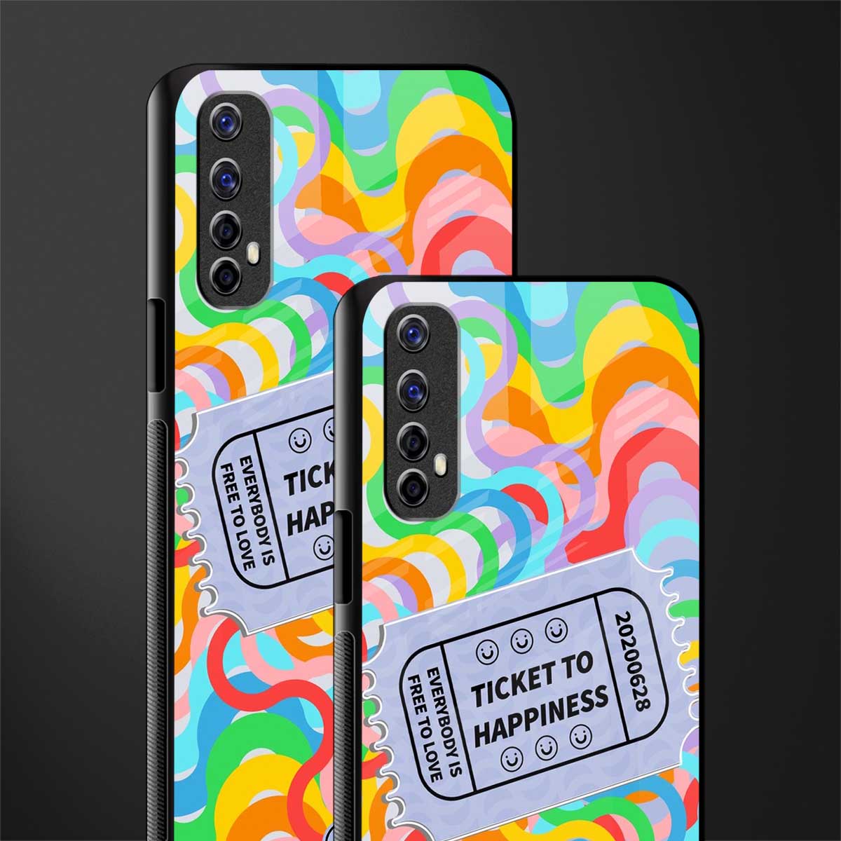 ticket to happiness glass case for realme 7 image-2
