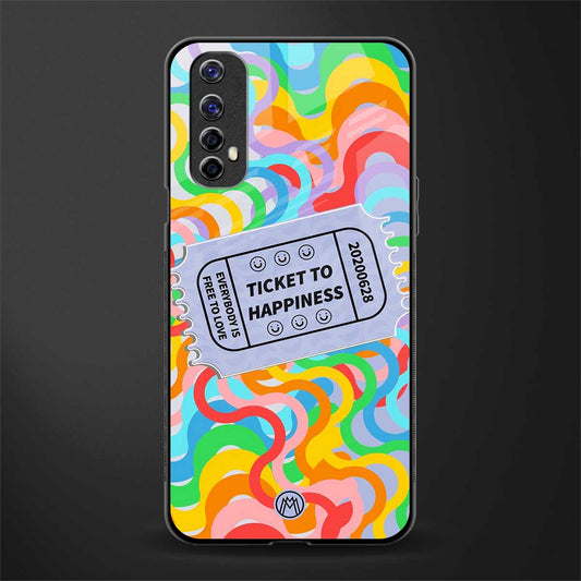 ticket to happiness glass case for realme 7 image