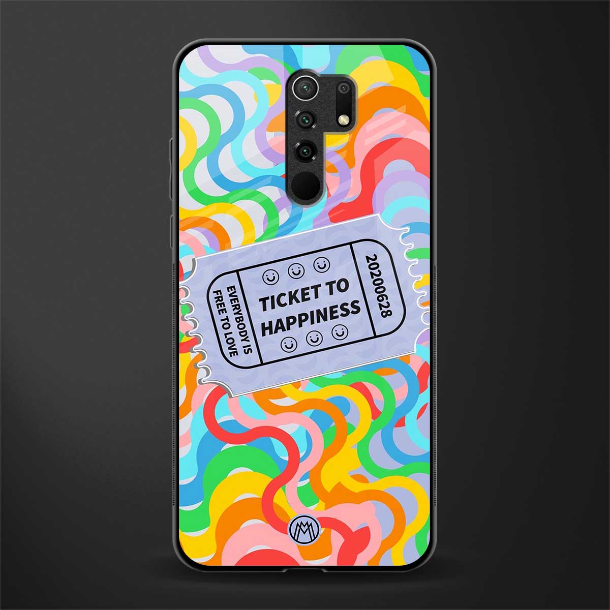 ticket to happiness glass case for poco m2 image