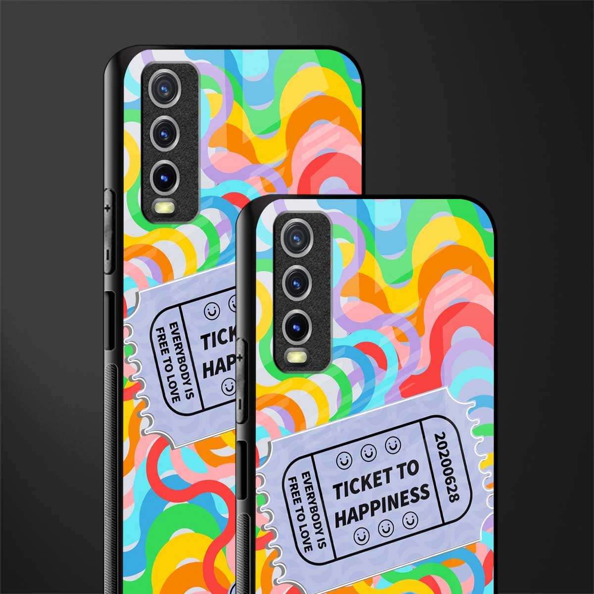 ticket to happiness glass case for vivo y20svivo y20avivo y20g image-2