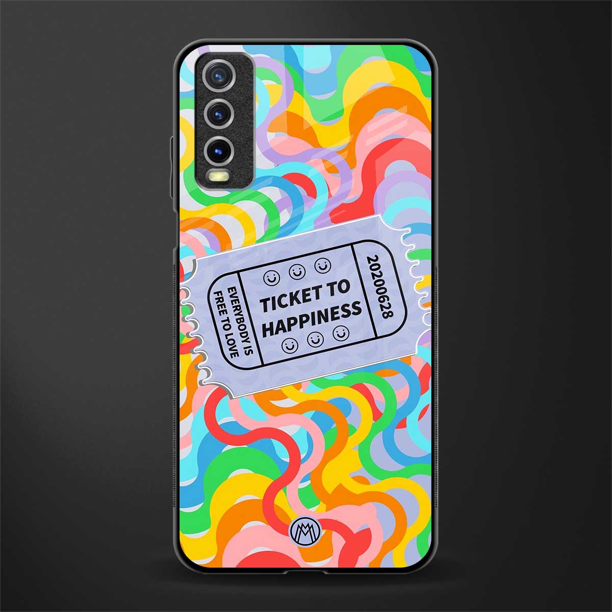 ticket to happiness glass case for vivo y20svivo y20avivo y20g image