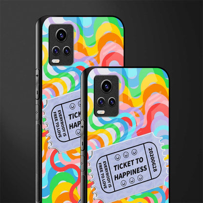ticket to happiness glass case for vivo v20 image-2