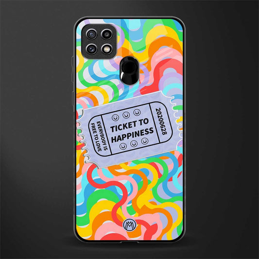 ticket to happiness glass case for oppo a15s image
