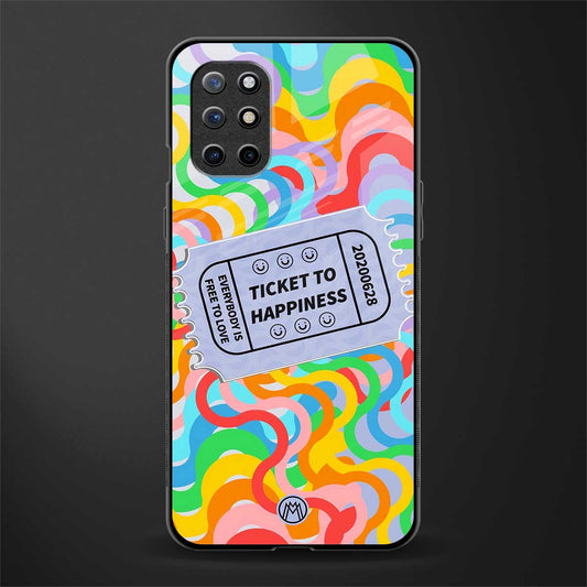 ticket to happiness glass case for oneplus 8t image