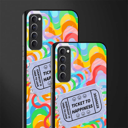 ticket to happiness glass case for oppo reno 4 pro image-2