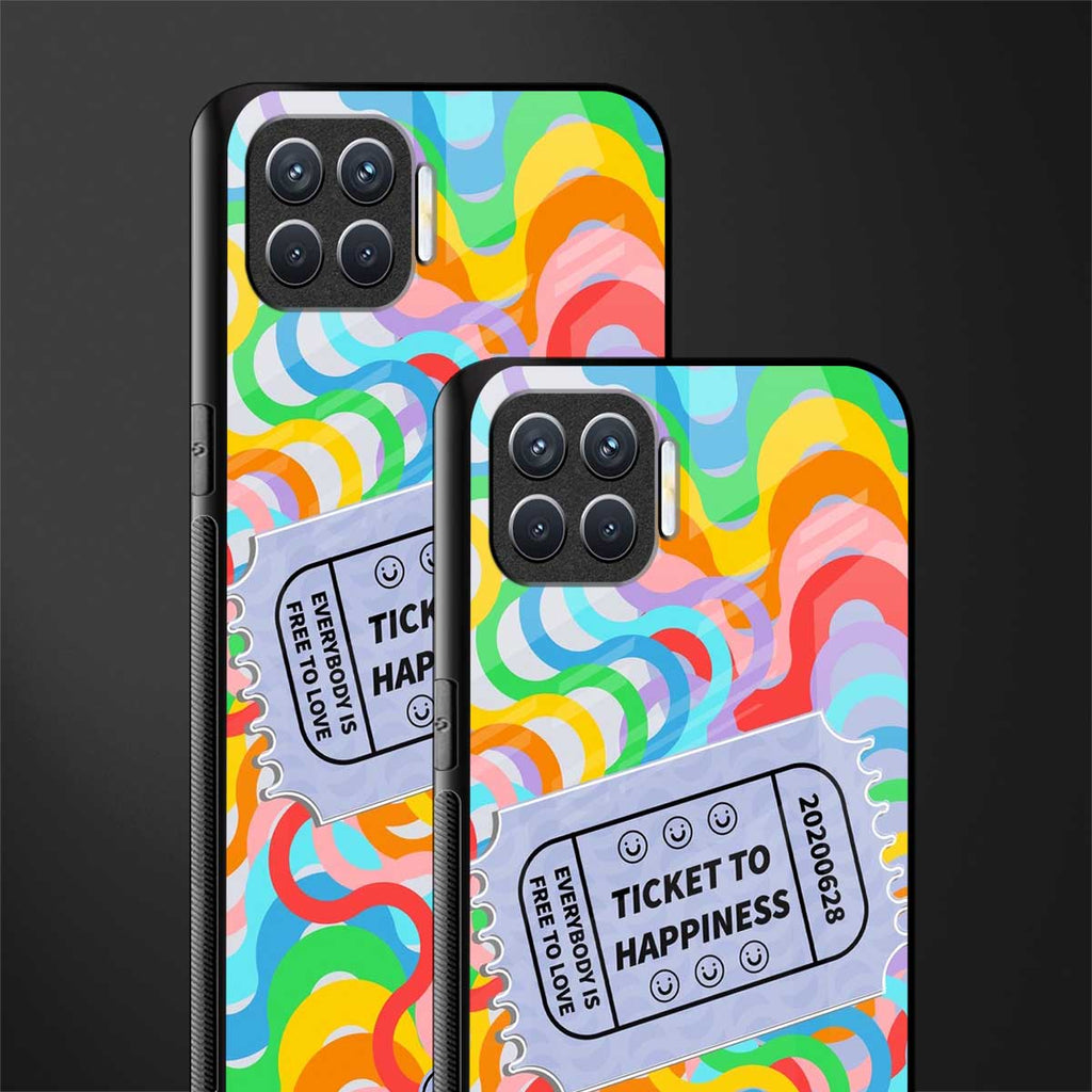 ticket to happiness glass case for oppo f17 image-2