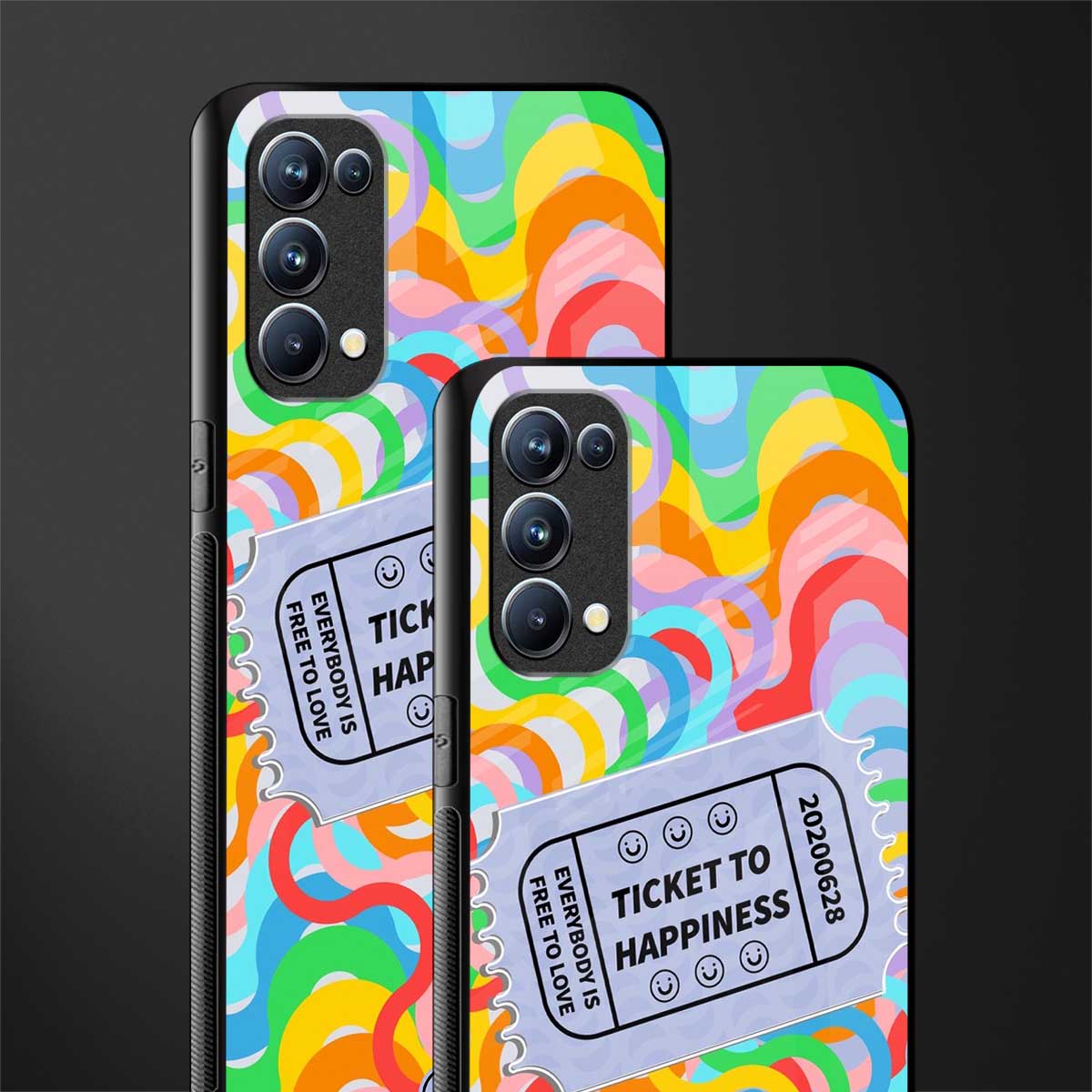 ticket to happiness glass case for oppo reno 5 pro image-2