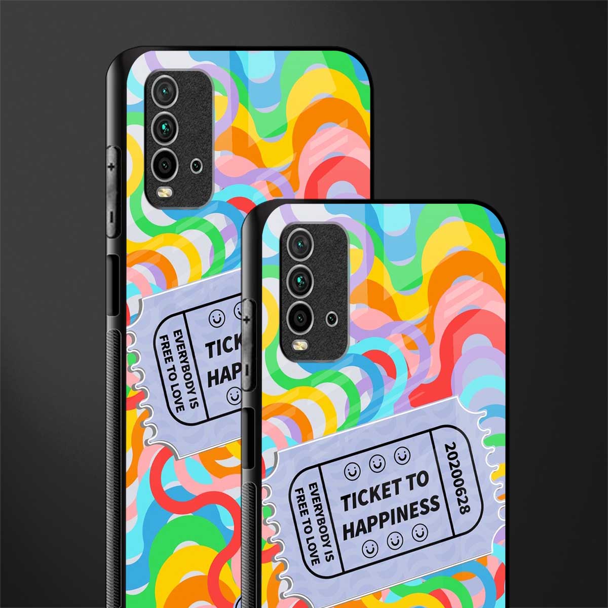ticket to happiness glass case for redmi 9 power image-2