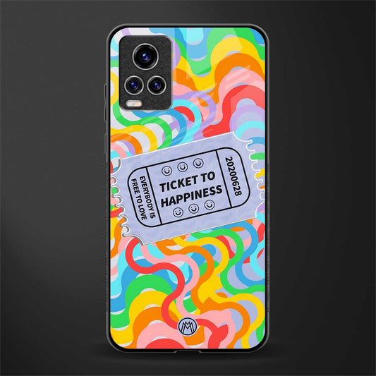 ticket to happiness glass case for vivo v20 pro image