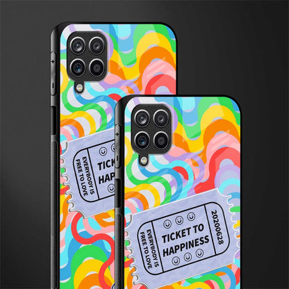 ticket to happiness glass case for samsung galaxy f12 image-2