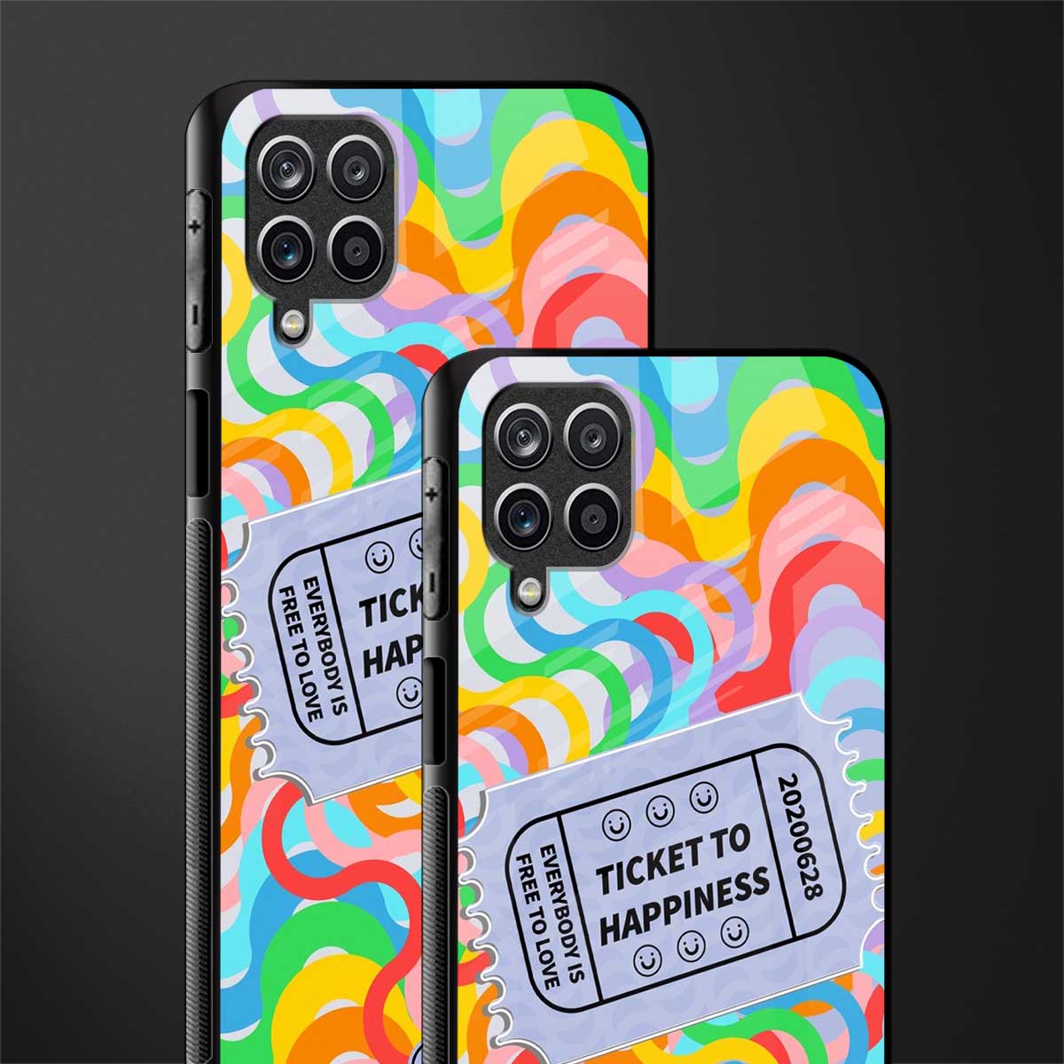 ticket to happiness glass case for samsung galaxy a12 image-2