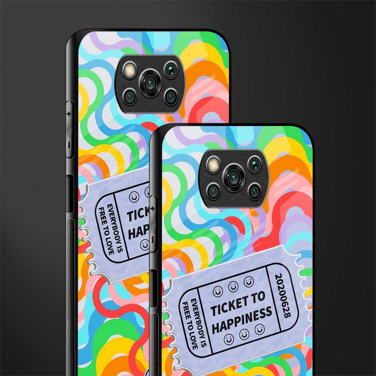 ticket to happiness glass case for poco x3 pro image-2