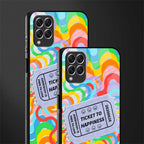ticket to happiness glass case for samsung galaxy f62 image-2