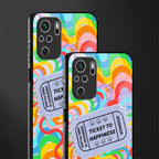 ticket to happiness glass case for redmi note 10 image-2
