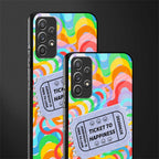 ticket to happiness glass case for samsung galaxy a72 image-2