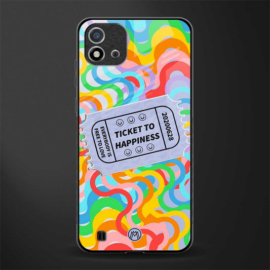 ticket to happiness glass case for realme c20 image
