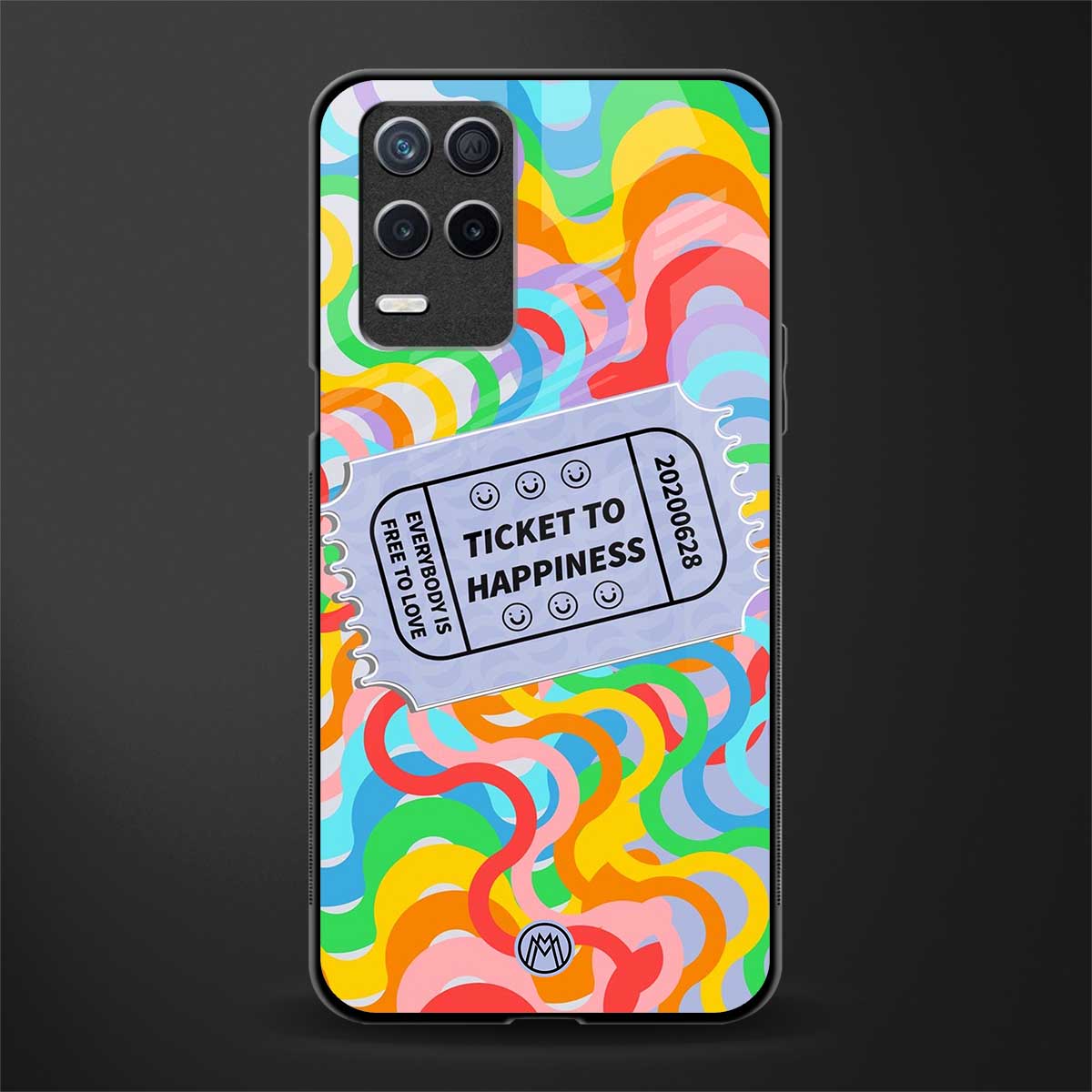 ticket to happiness glass case for realme 8 5g image