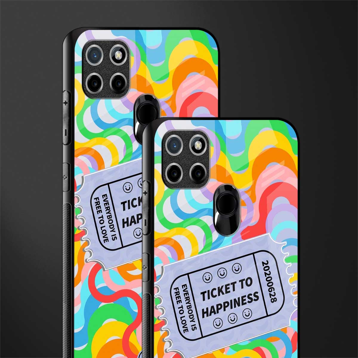 ticket to happiness glass case for realme c21 image-2