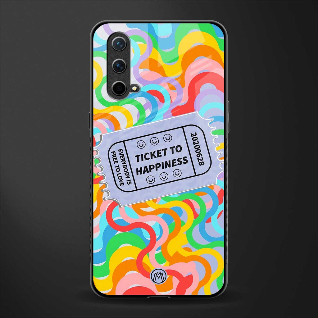 ticket to happiness glass case for oneplus nord ce 5g image