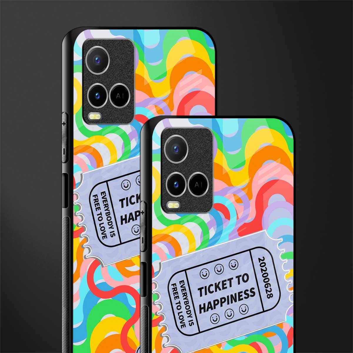 ticket to happiness glass case for vivo y21s image-2