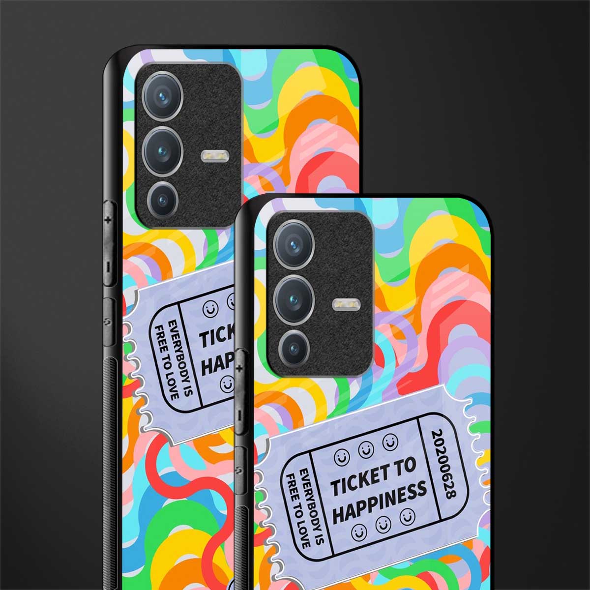 ticket to happiness glass case for vivo v23 pro 5g image-2