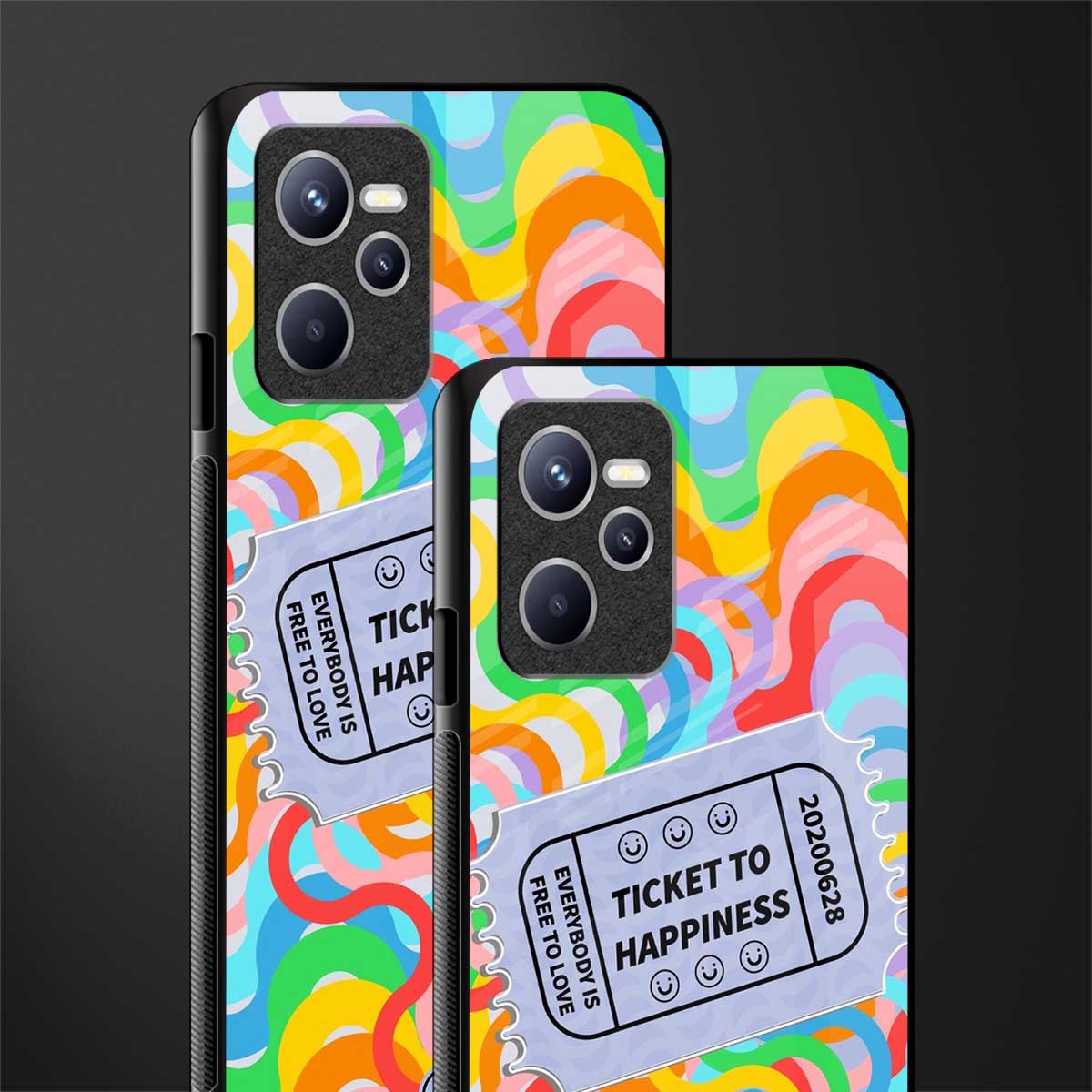 ticket to happiness glass case for realme c35 image-2