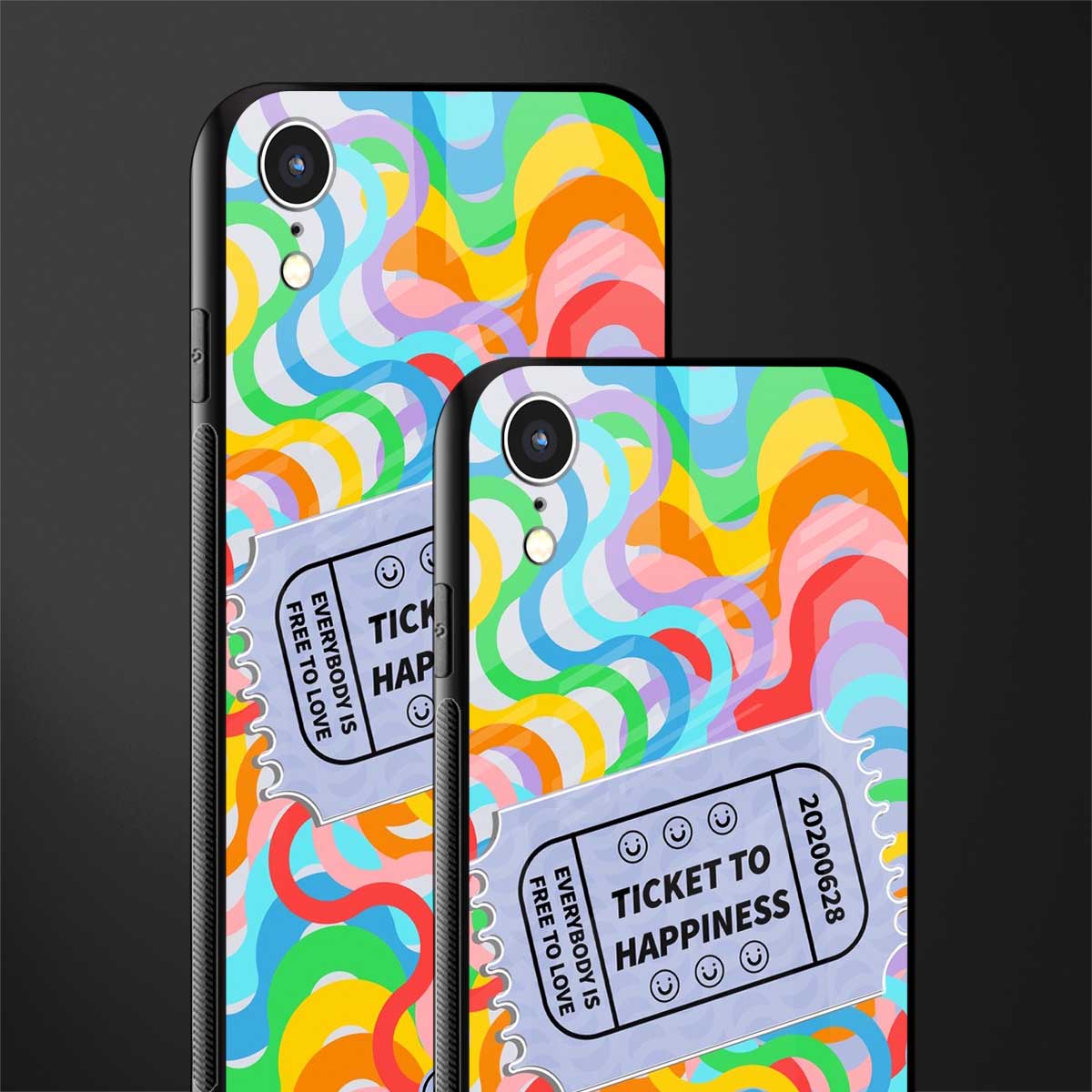 ticket to happiness glass case for iphone xr image-2
