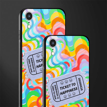 ticket to happiness glass case for iphone xr image-2