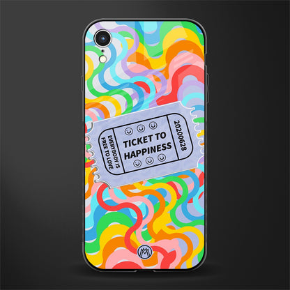 ticket to happiness glass case for iphone xr image