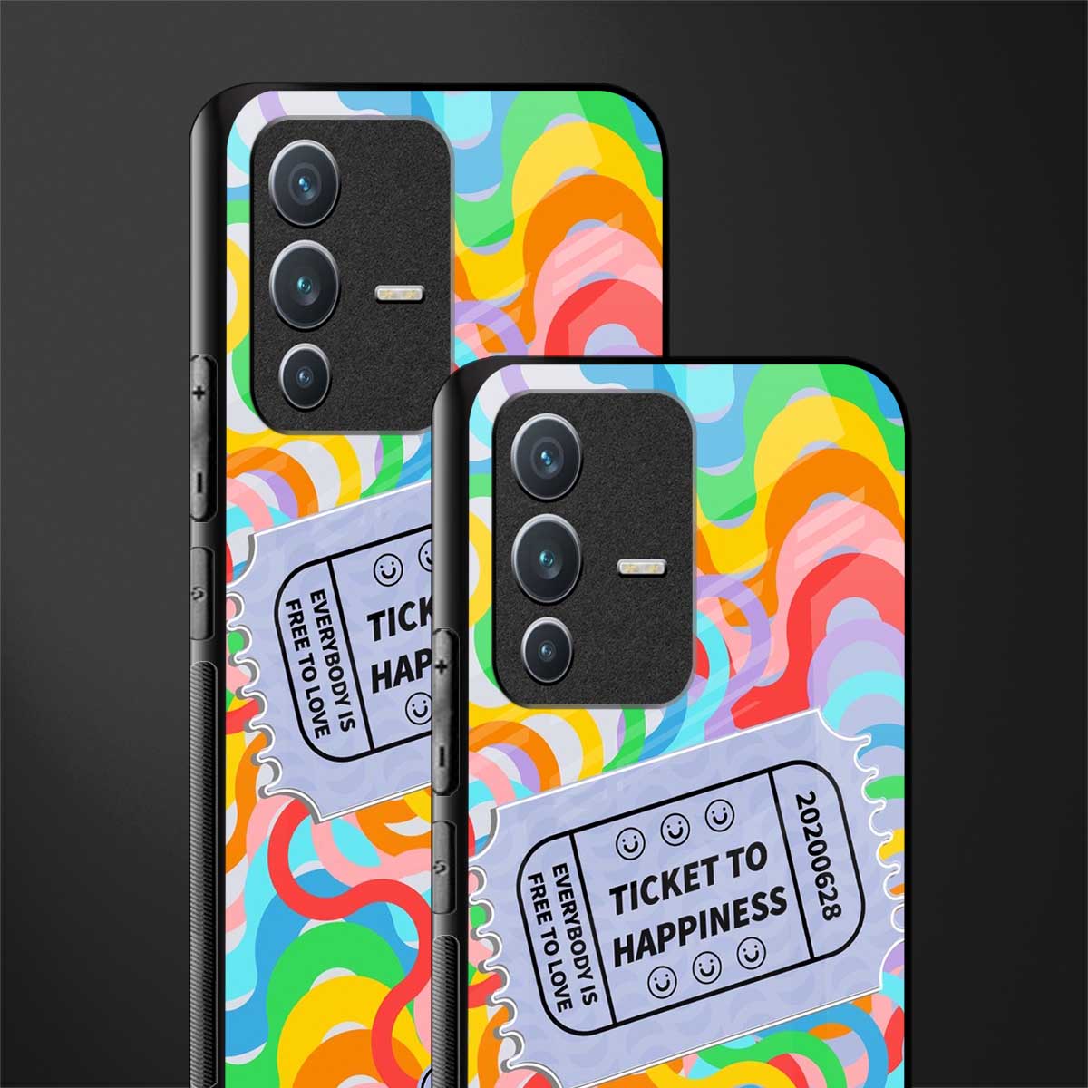 ticket to happiness glass case for vivo v23 5g image-2