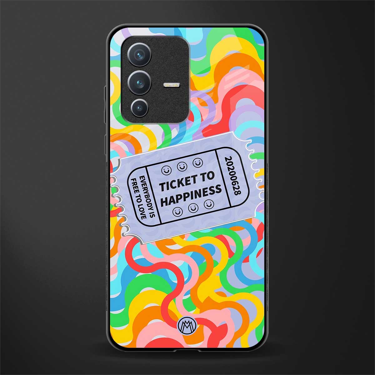 ticket to happiness glass case for vivo v23 5g image
