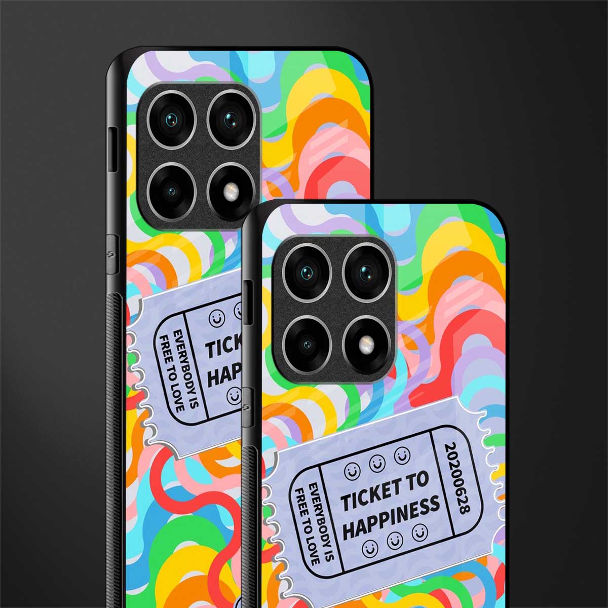ticket to happiness glass case for oneplus 10 pro 5g image-2