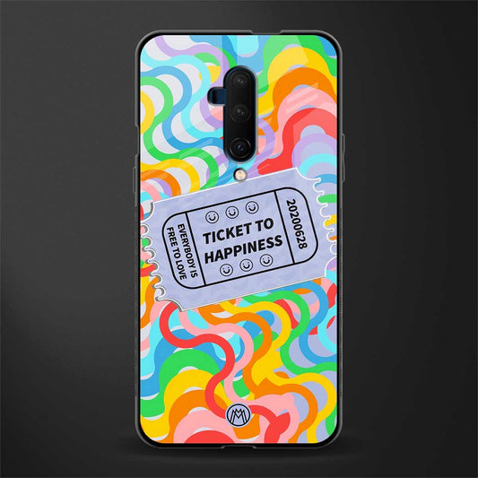 ticket to happiness glass case for oneplus 7t pro image