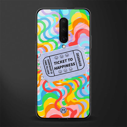 ticket to happiness glass case for oneplus 7 pro image