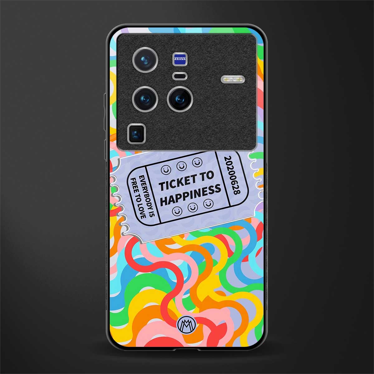 ticket to happiness glass case for vivo x80 pro 5g image