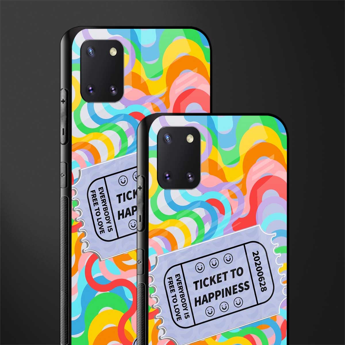 ticket to happiness glass case for samsung a81 image-2