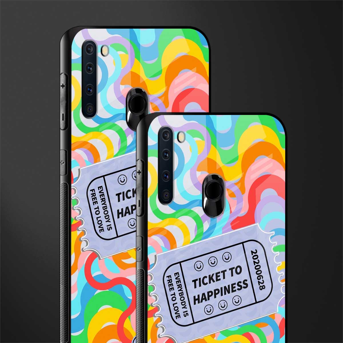 ticket to happiness glass case for samsung a21 image-2