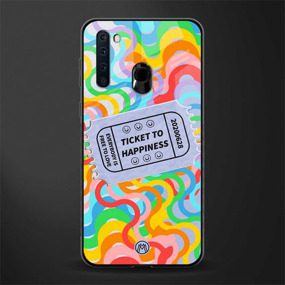 ticket to happiness glass case for samsung a21 image