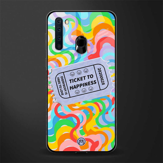 ticket to happiness glass case for samsung a21 image