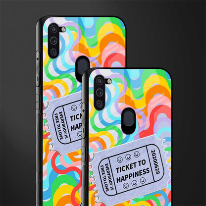 ticket to happiness glass case for samsung a11 image-2
