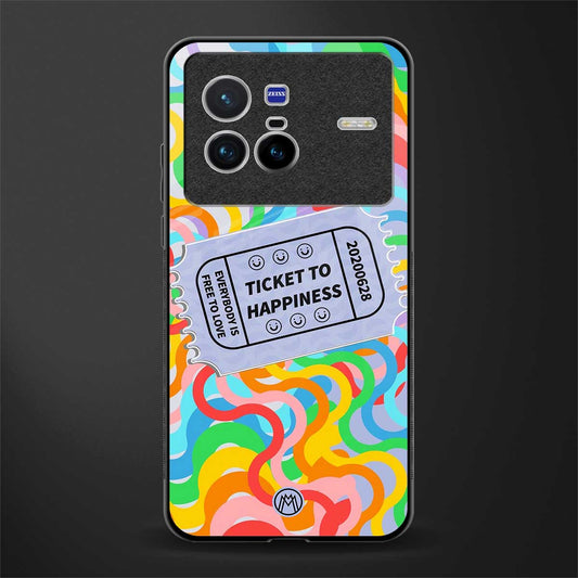 ticket to happiness glass case for vivo x80 image