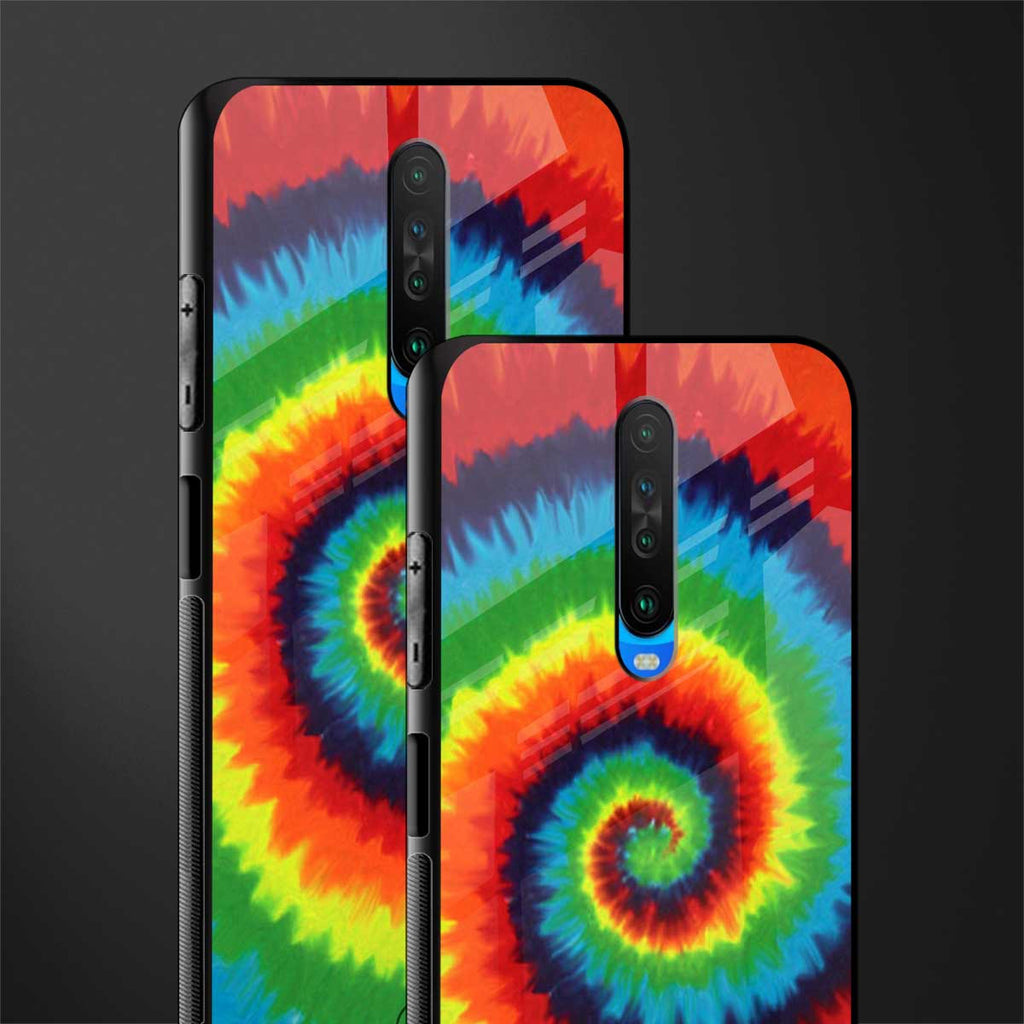 tie and dye glass case for poco x2 image-2