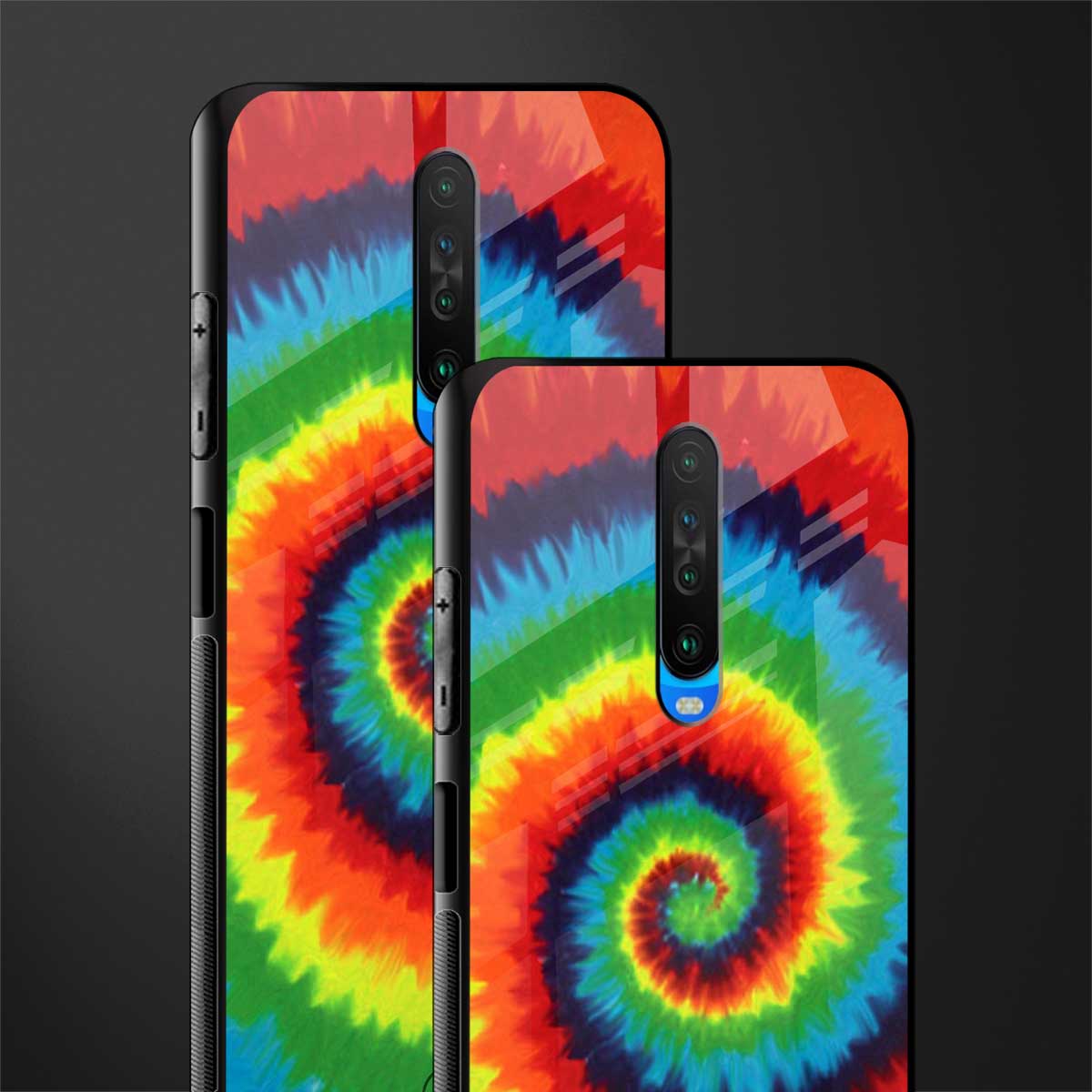 tie and dye glass case for poco x2 image-2