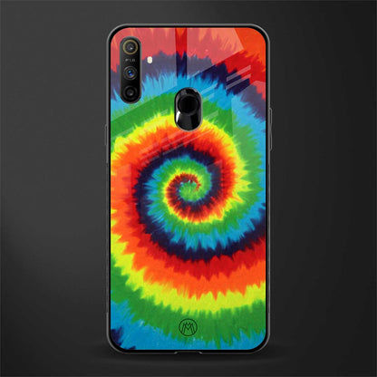 tie and dye glass case for realme narzo 10a image