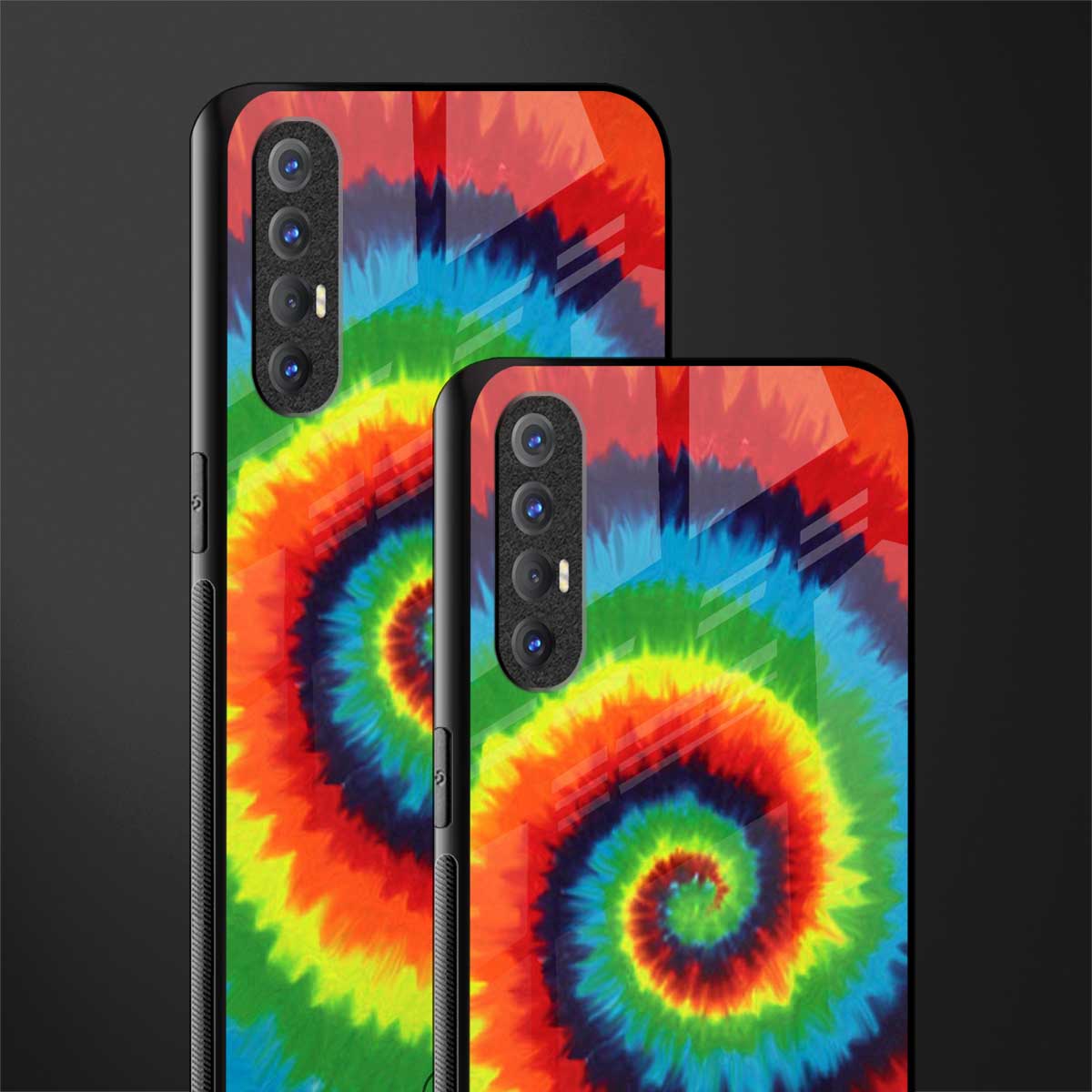 tie and dye glass case for oppo reno 3 pro image-2