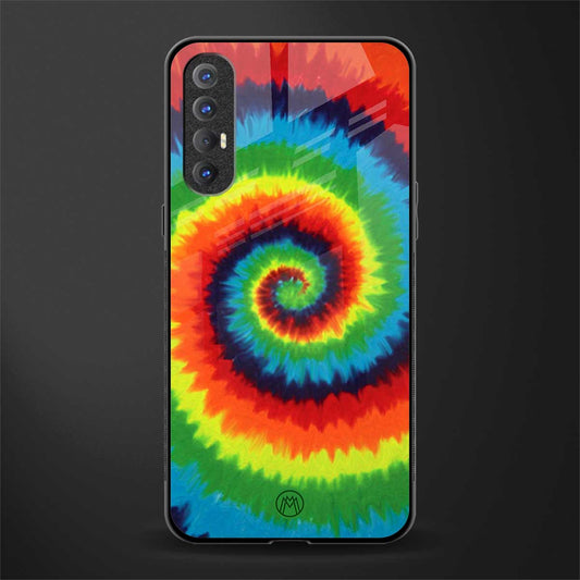 tie and dye glass case for oppo reno 3 pro image