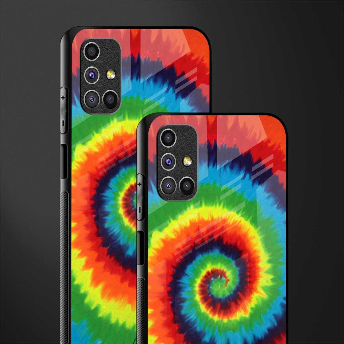 tie and dye glass case for samsung galaxy m31s image-2