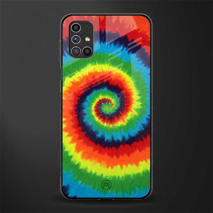 tie and dye glass case for samsung galaxy m31s image