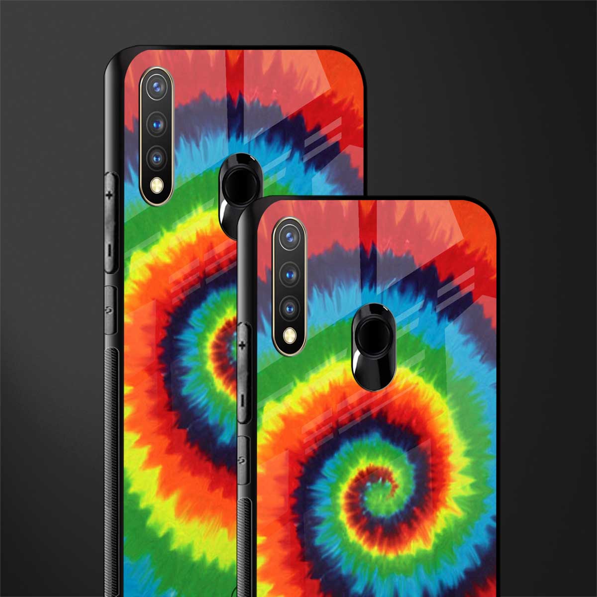 tie and dye glass case for vivo y19 image-2