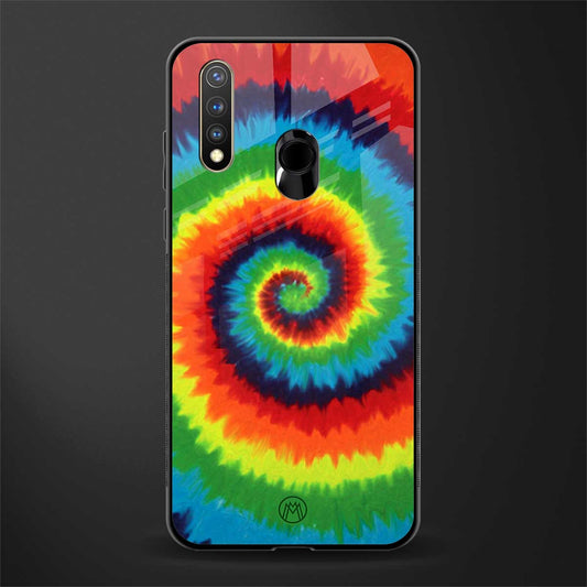 tie and dye glass case for vivo u20 image